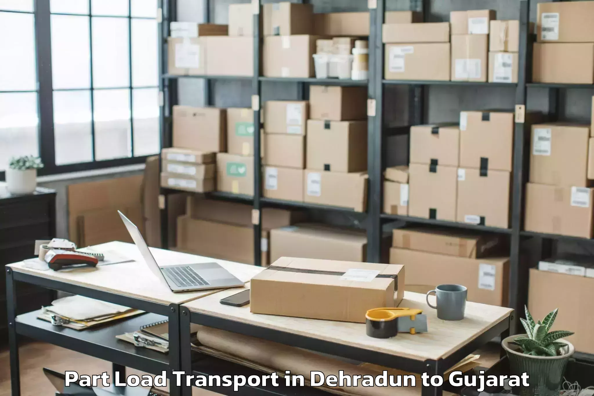 Top Dehradun to Khambhat Part Load Transport Available